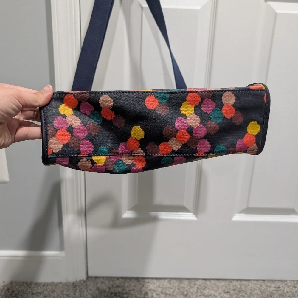 Fossil Colorful Polka Dot Coated Canvas Crossbody Messager Bag
